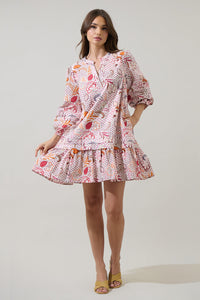 Hendry Floral Velma Ruffle Shift Dress