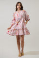 Hendry Floral Velma Ruffle Shift Dress