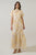 Mimy Floral Dime Organza Mockneck Maxi Dress