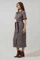 Serah Tweed Button Up Midi Dress