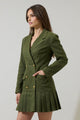 Sonya Celaya Pleated Blazer Mini Dress