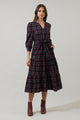Chapman Plaid Yanis Button Up Midi Dress