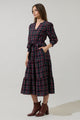 Chapman Plaid Yanis Button Up Midi Dress