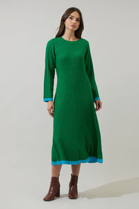 Kamala Long Sleeve Knit Midi Dress