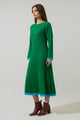 Kamala Long Sleeve Knit Midi Dress