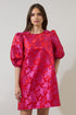 Duson Jacquard Shift Mini Dress