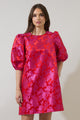 Duson Jacquard Shift Mini Dress