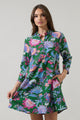 Elara Floral Ruelle Ruffle Mini Dress