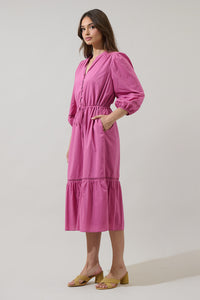 Harmy Drawstring Midi Dress