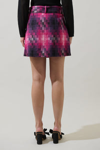 Sussane Plaid Zohara Belt Mini Skirt