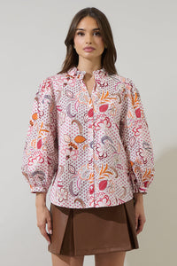 Hendry Floral Ima Button Up Top