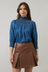 Juvia Chambray Verity Smocked Top