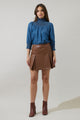 Juvia Chambray Verity Smocked Top