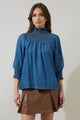Juvia Chambray Verity Smocked Top