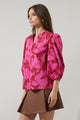 Craney Floral Cheney Split Neck Top