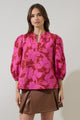 Craney Floral Cheney Split Neck Top