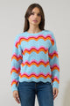 Nerissa Wavy Striped Knit Sweater