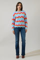 Nerissa Wavy Striped Knit Sweater