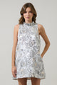 Jaiyana Jacquard Benson Trapeze Mini Dress