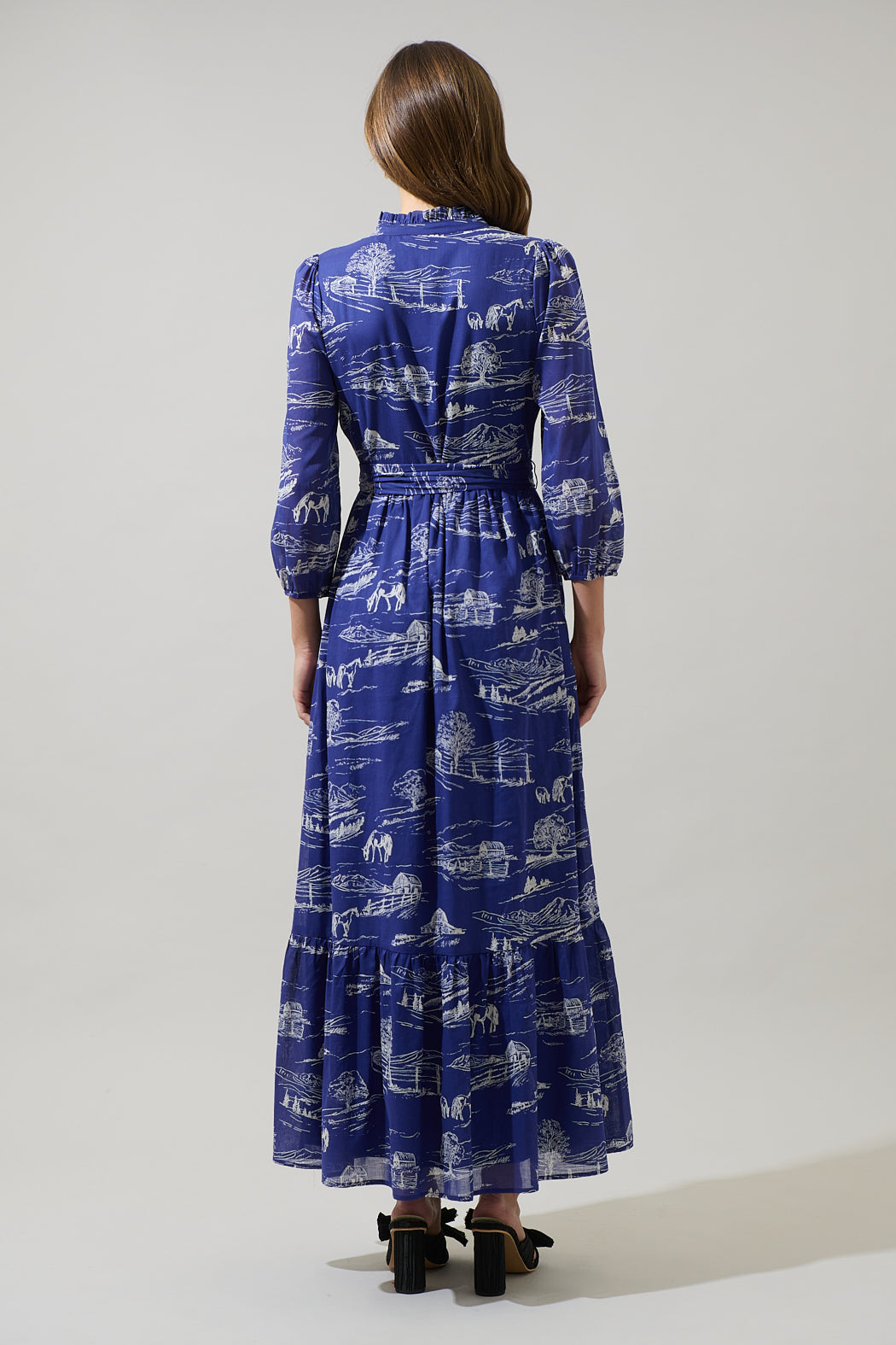 avon maxi dress Avon Town Bridger Maxi Dress NAVY-CRM / XL by Sugarlips