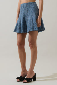 Jenavy Tweed Flare Mini Skirt