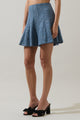 Jenavy Tweed Flare Mini Skirt