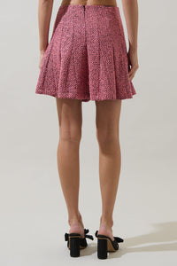 Adina Tweed Flare Mini Skirt