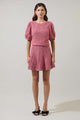 Adina Tweed Flare Mini Skirt