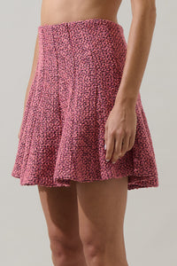 Adina Tweed Flare Mini Skirt