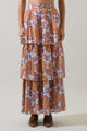 Siany Floral Tonia Tiered Maxi Skirt