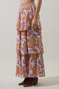 Siany Floral Tonia Tiered Maxi Skirt