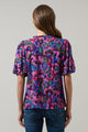 Valier Floral Bluebay Puff Sleeve Blouse