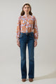 Siany Floral Debory Smocked Top