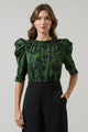 Tindrie Floral Drape Sleeve Top