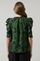 Tindrie Floral Drape Sleeve Top