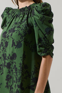 Tindrie Floral Drape Sleeve Top
