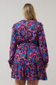 Valier Floral Balloon Sleeve Blouson Dress Curve