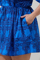 Romery Abstract Alba Puff Sleeve Mini Dress Curve