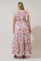 Hendry Floral Palmer Poplin Tiered Maxi Dress Curve