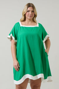 Gizelle Scallop Shift Mini Dress Curve