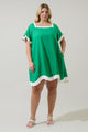 Gizelle Scallop Shift Mini Dress Curve