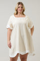 Gizelle Scallop Shift Mini Dress Curve