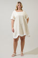 Gizelle Scallop Shift Mini Dress Curve