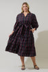 Chapman Plaid Yanis Button Up Midi Dress Curve