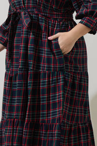 Chapman Plaid Yanis Button Up Midi Dress Curve