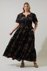 Zenzi Jungle Ordy Smocked Midi Dress Curve