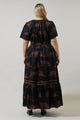 Zenzi Jungle Ordy Smocked Midi Dress Curve