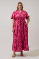 Craney Floral Alna Button Up Midi Dress Curve
