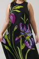 Varkey Floral Saisha Satin Midi Dress Curve