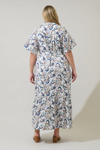 Ralston Floral Valery Button Down Maxi Dress Curve